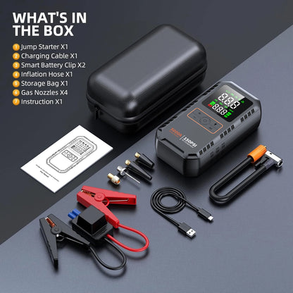 RoadSure 5000A 4-in-1 Car Jump Starter with Air Compressor